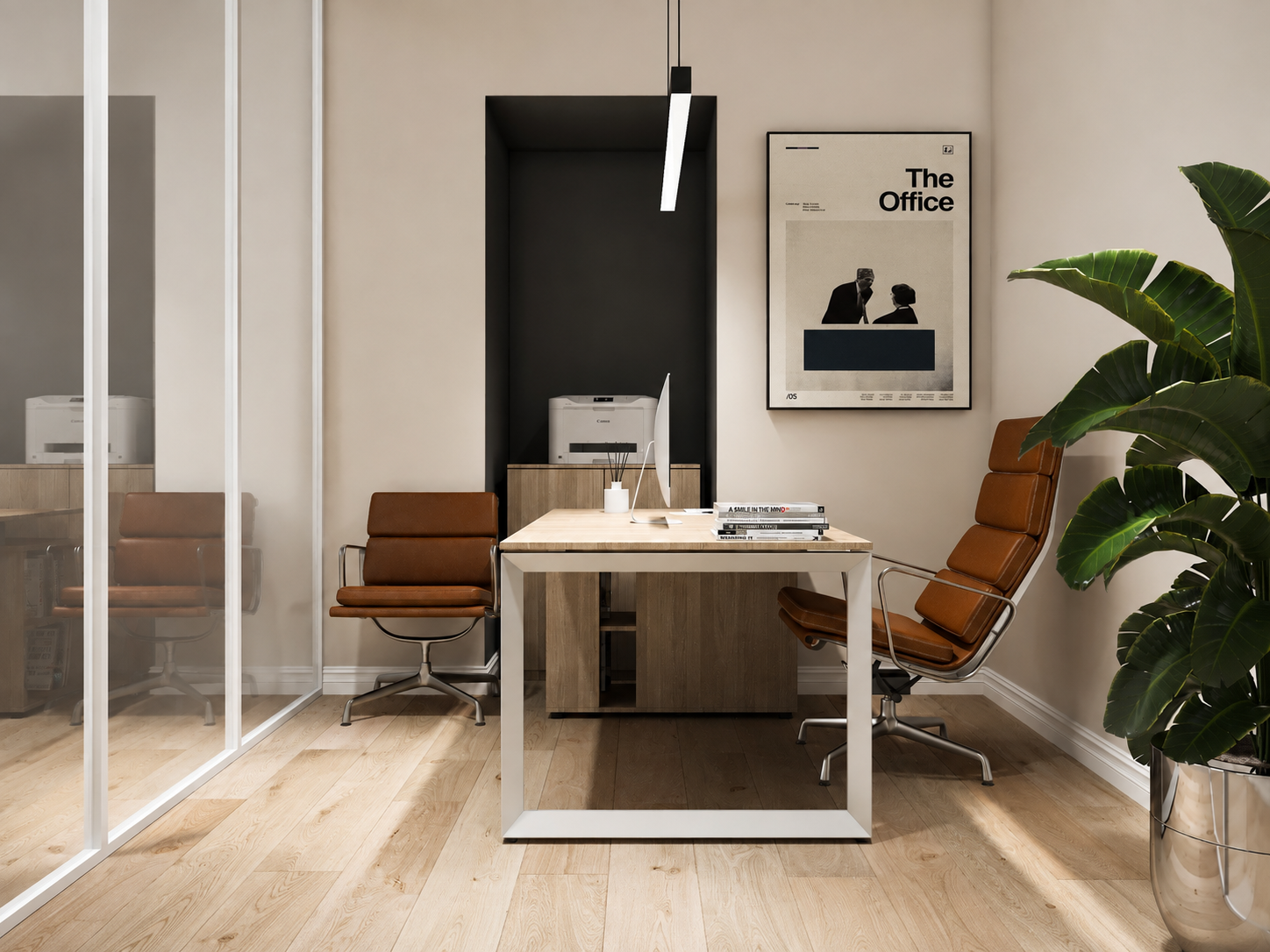Office interior design in osobnyake 1142 m² — Offices