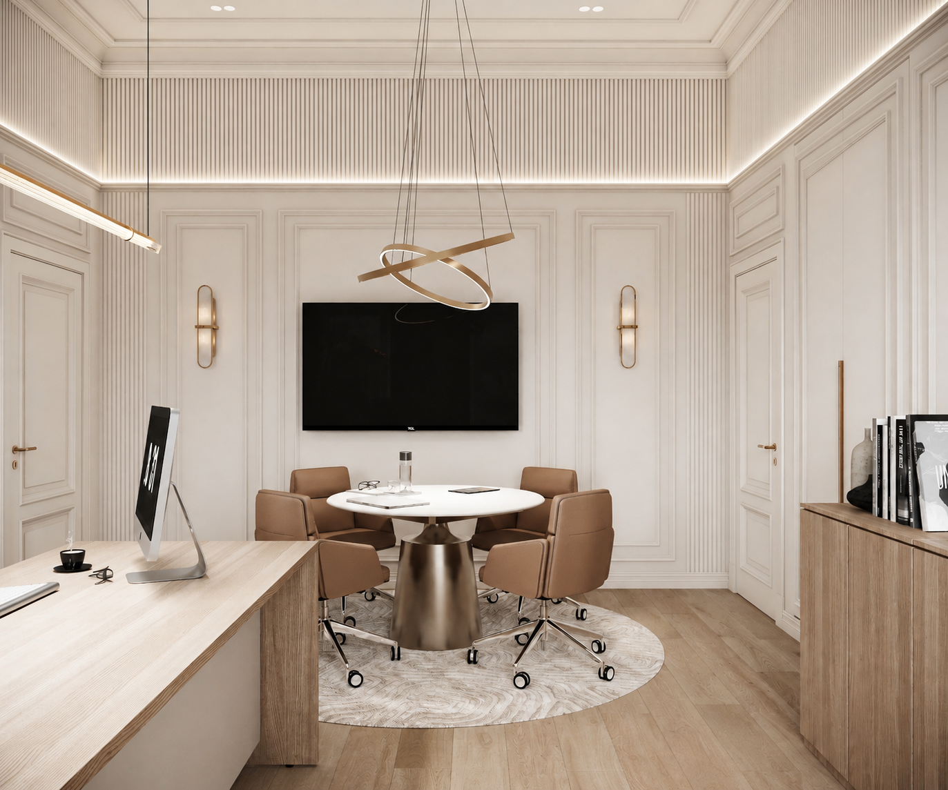 Office interior design in osobnyake 1142 m² — Director's office
