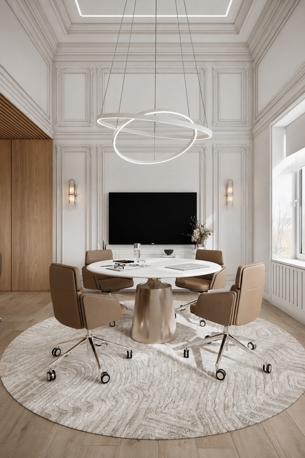 Office interior design in osobnyake 1142 m² — Study