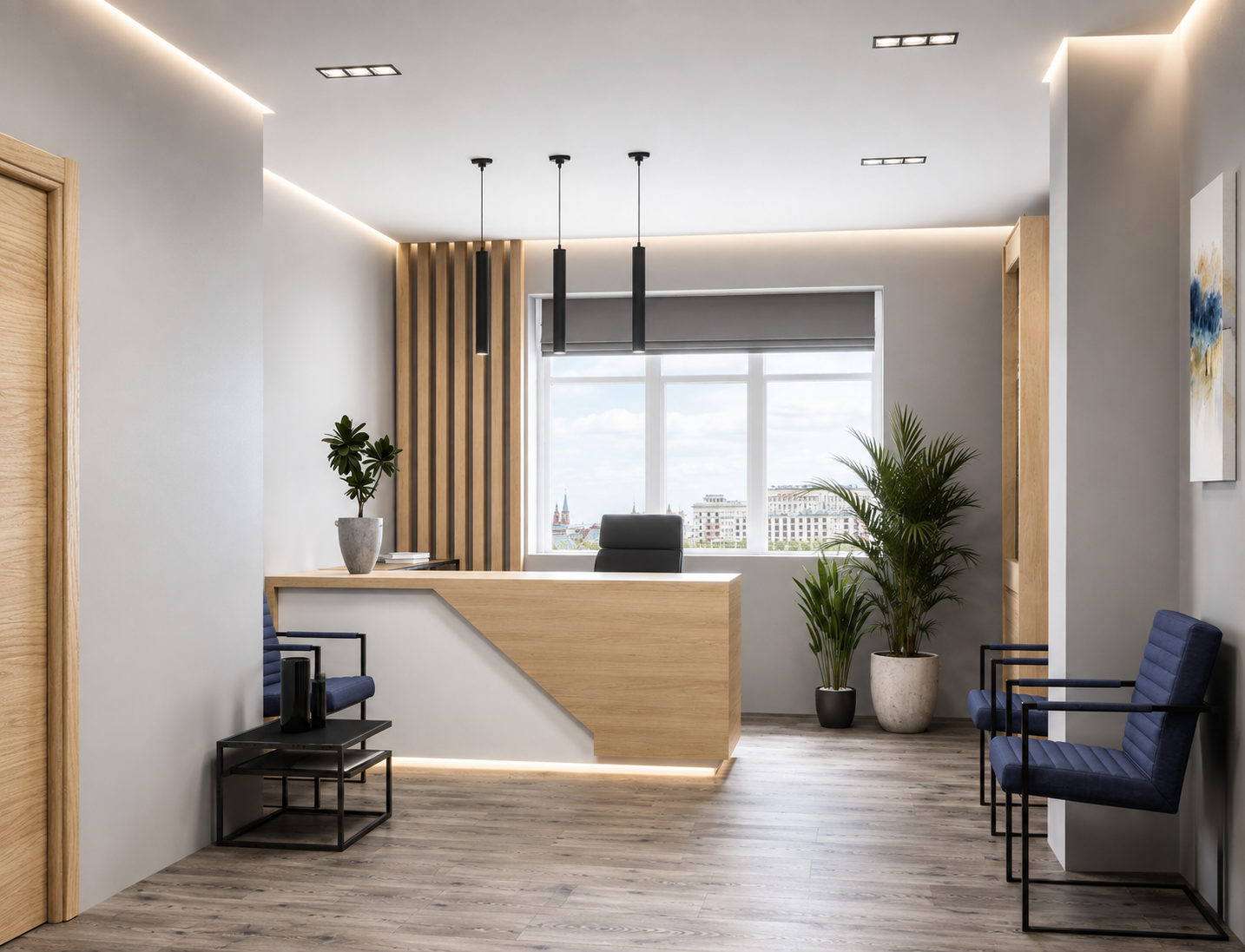 Design kabineta direktora gosudarstvennoy MINTRANS 130 m² — Reception