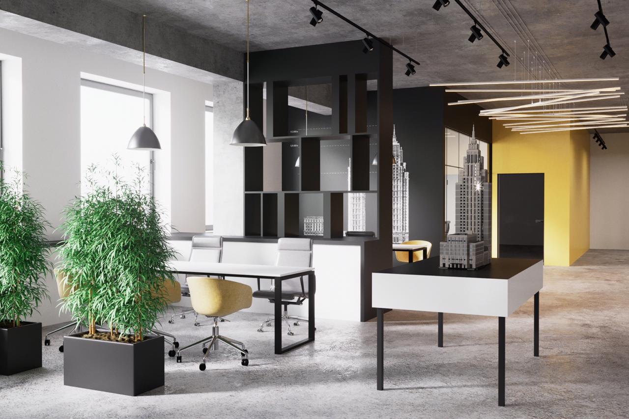 Sales Office Interior Design 240 m² — Alcon Tower — Open Space