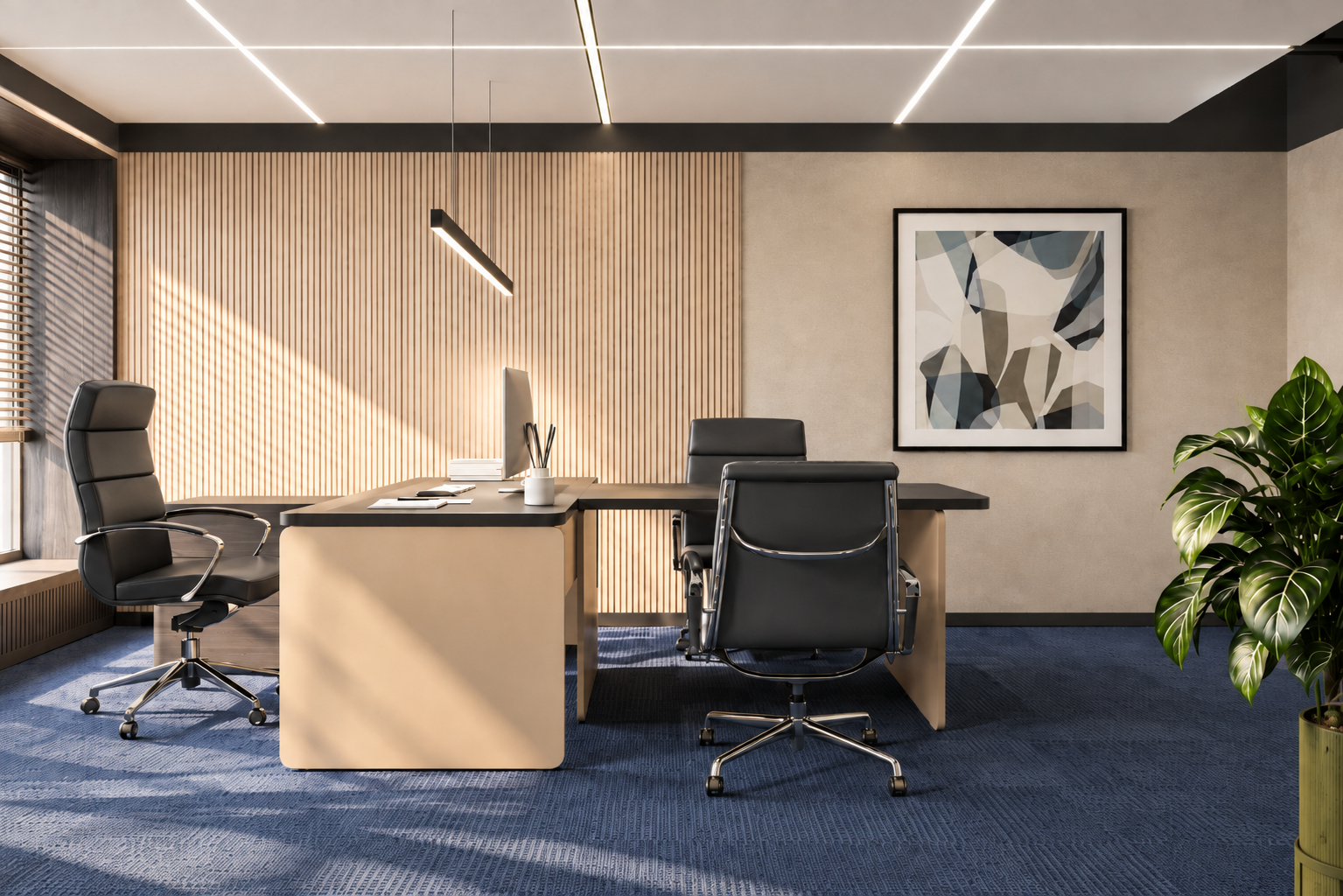 Office interior design 400 m². for kompani GRK — Director's office