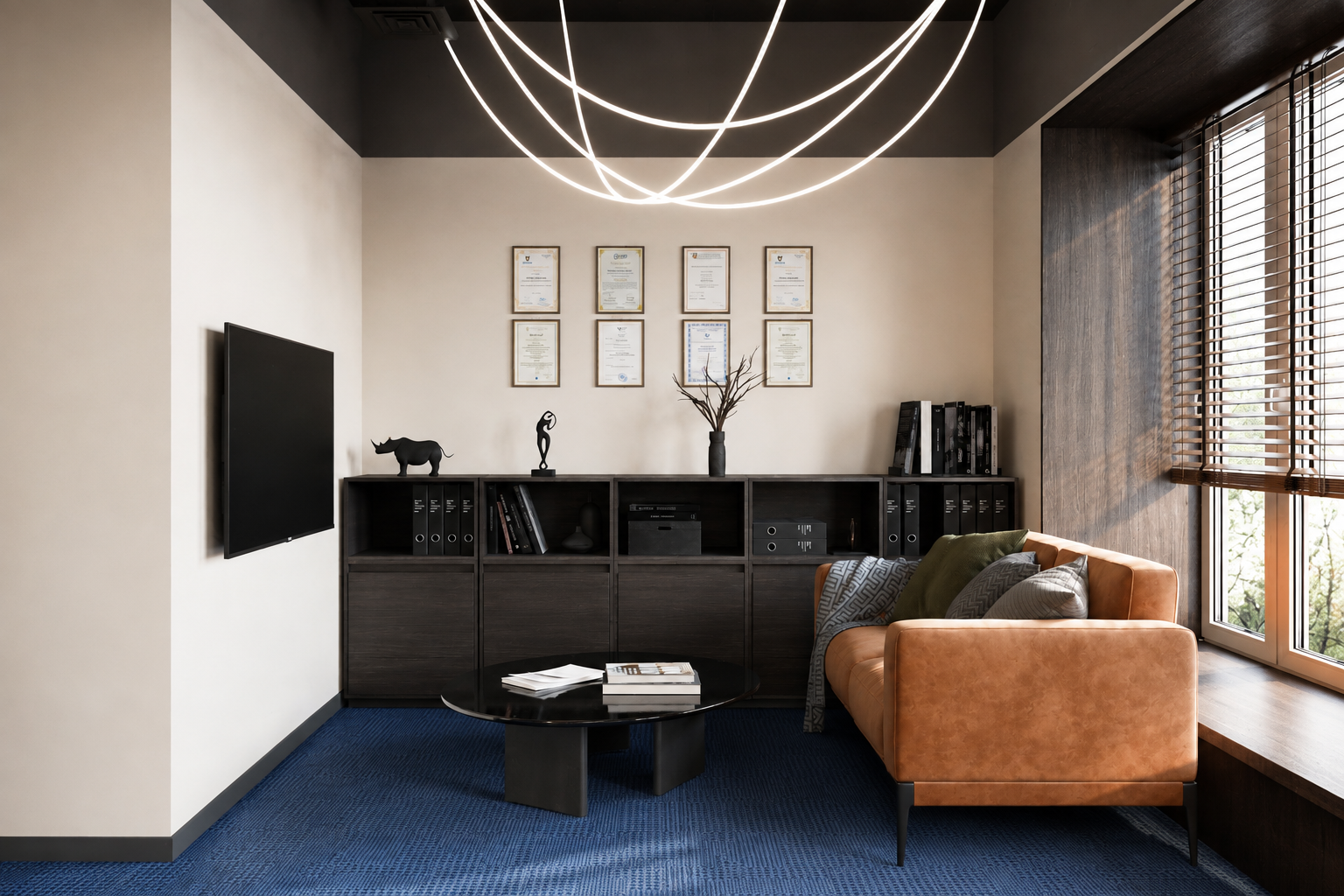 Office interior design 400 m². for kompani GRK — Director's office