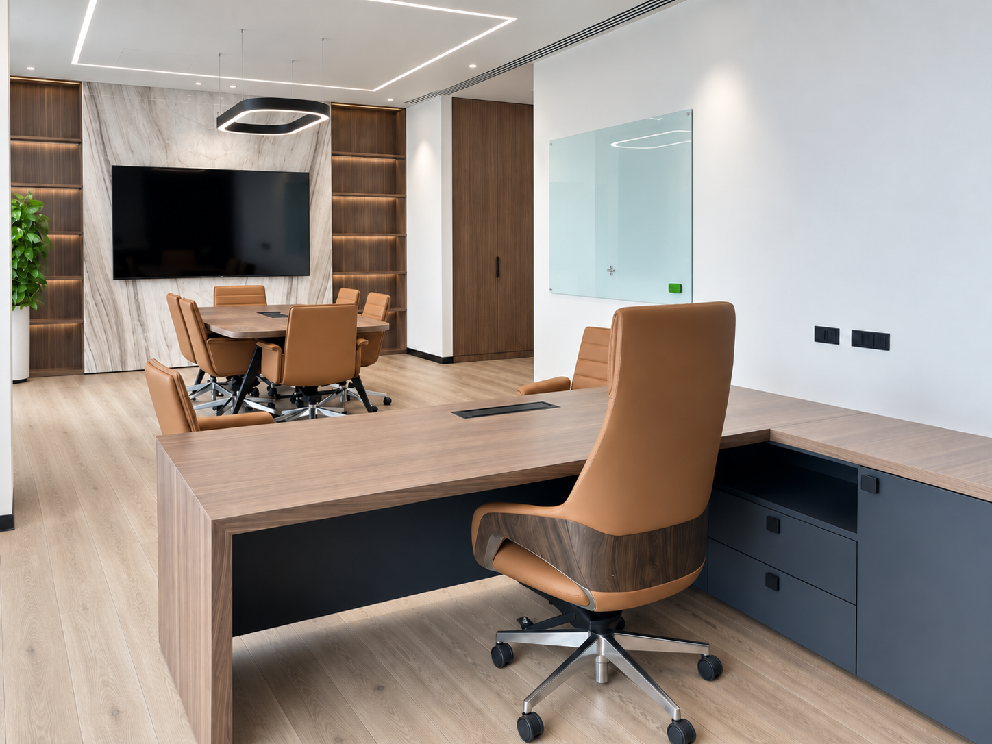 Executive office design. «Polyus» — Director's office