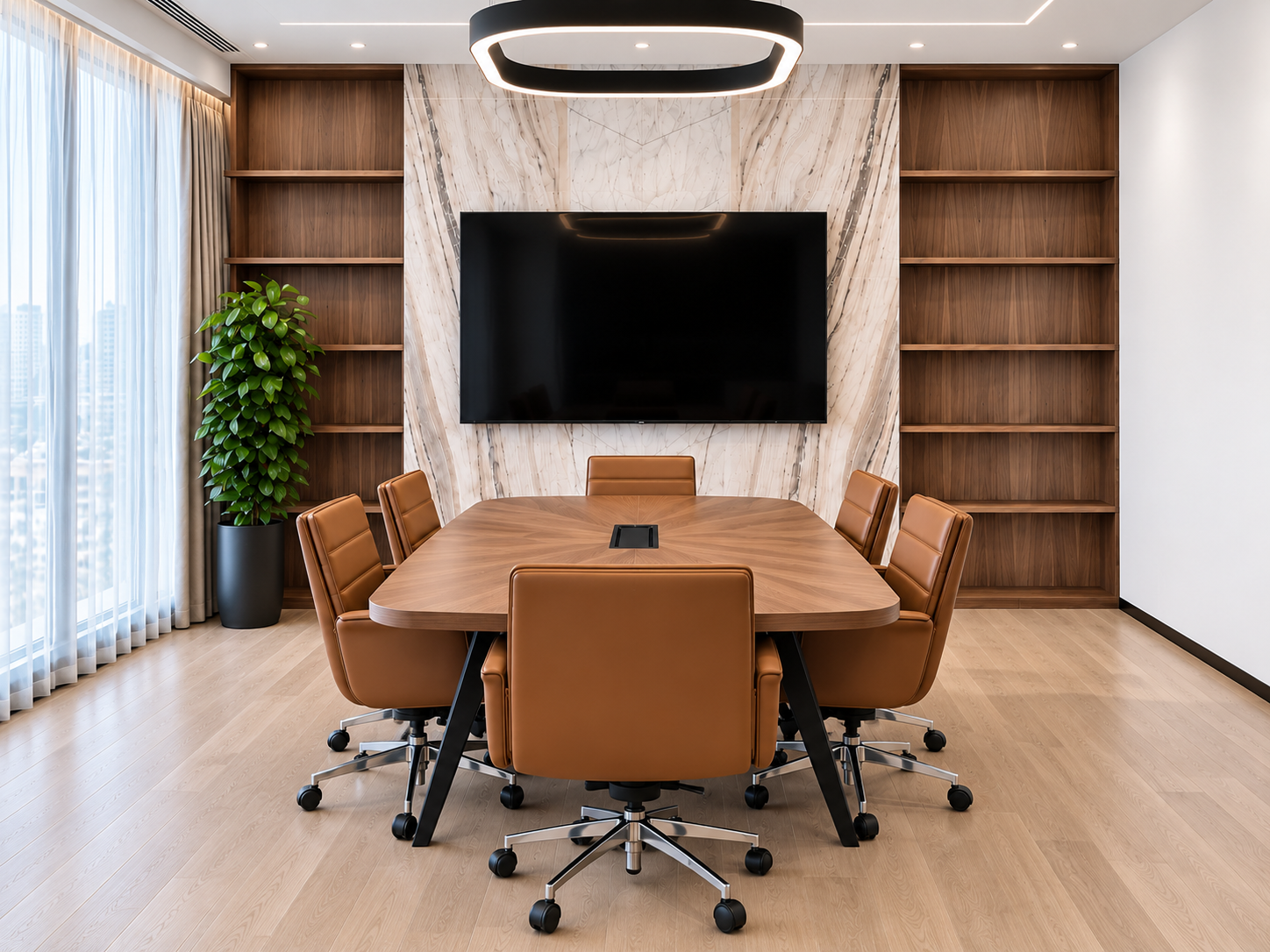 Executive office design. «Polyus» — Director's office